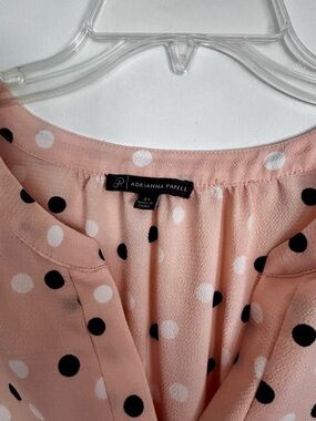 Women’s pink Polka Dot Flutter Sleeve Top